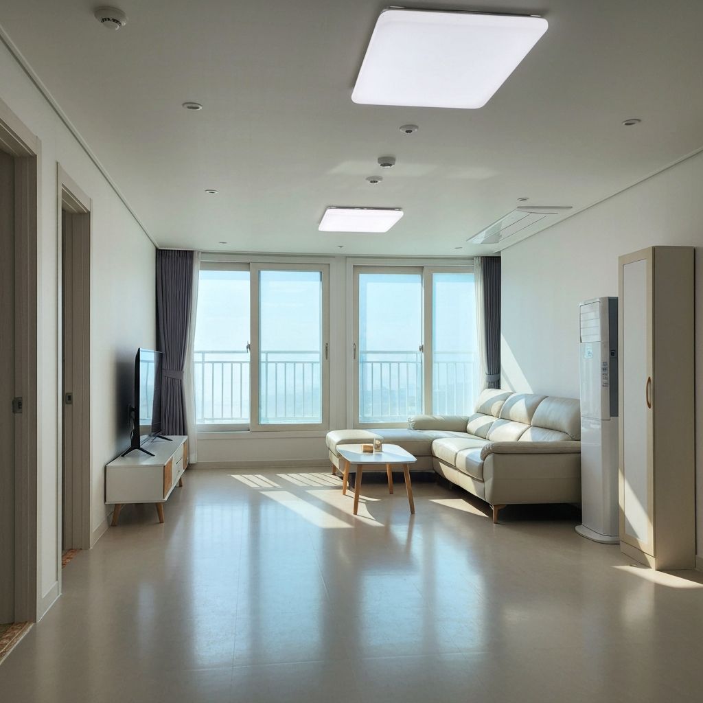 거실 청소 전후